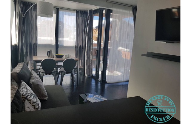 Val Thorens 29m² 4/6 pers. Balcony + Wifi. Magnificent view of the slopes & Cime Caron