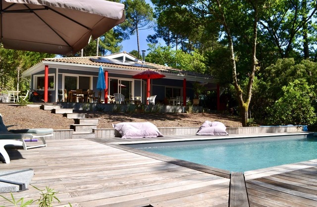 Very attractive pool house with wonderful terrace area
