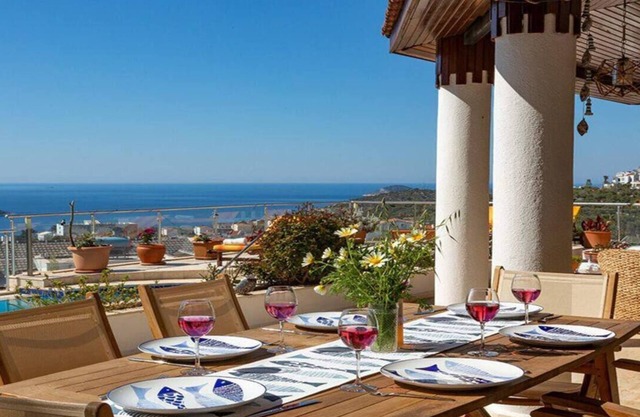 Villa in Kalkan, Panoramic Mediterranean Sea View, Sleeps 9