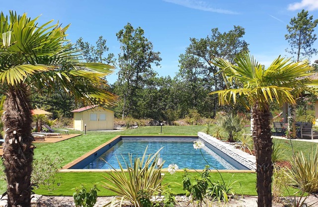 Villa Piscine chauffée 24 couchages Lac Parentis Classée 5 étoiles