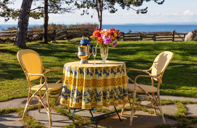 WATER VIEWS of Puget Sound and the Olympic Mountains in a Garden Setting