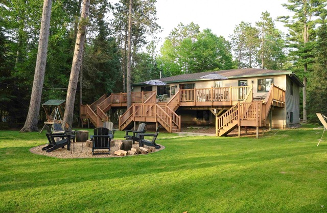Waterfront, dog-friendly home with dock, kayaks, amazing view, game room, & AC