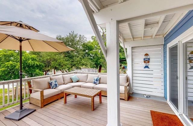 Waterfront dog-friendly home with pier access, alfresco dining, & kayak