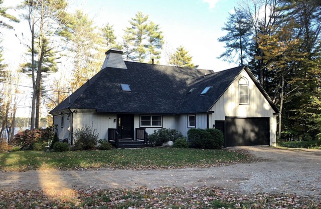 Waterfront Home with Sandy Beach, Just 200 Yds from Pleasant Mountain Skiing