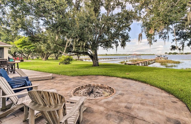 Waterfront Lake Placid Home w/Dock & Fire Pit