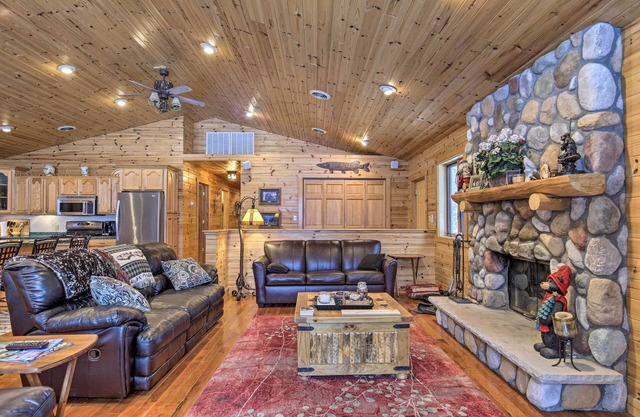 Waterfront Pike Lake Retreat: Snowmobile Paradise