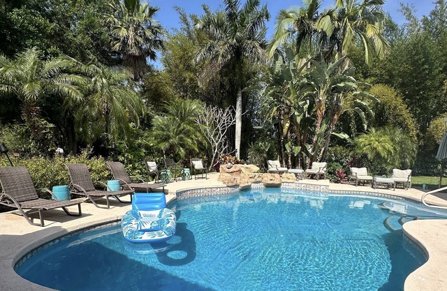 Waterfront Resort Style Oasis ~ 2 Acres, Heated SW Pool, Fire Pit, Outdoor Games