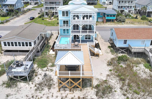 Waves of Joy: Oceanfront Home with Elevated Pool and Elevator