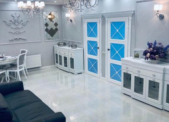 White apartments in Arcadia