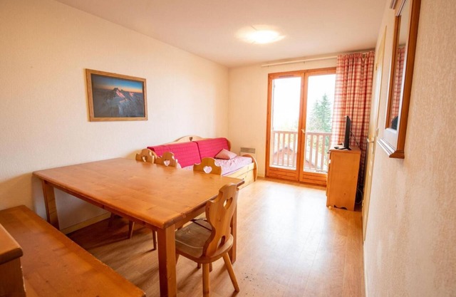 Wifi, 200m from ski slopes, 1st floor, view mountain, balcony, tv, ski locker, 36m², Valfréjus