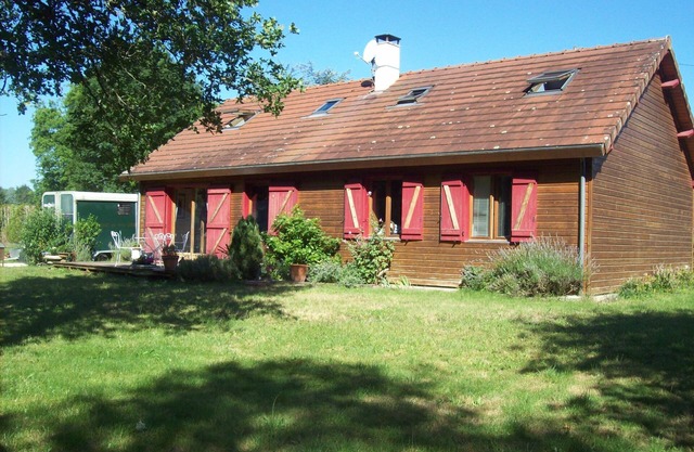 Wooden dwelling house for weekends and holidays