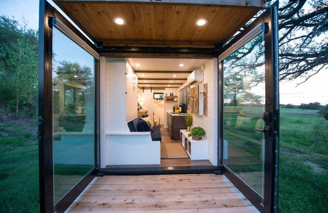 Yellow Blue Elegant Container Tiny House