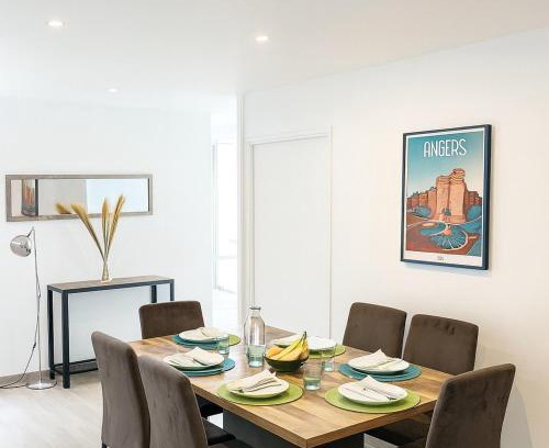 Roseraie - Orgemont Apartment | Élégant rez-de-jardin 4 chambres à Angers