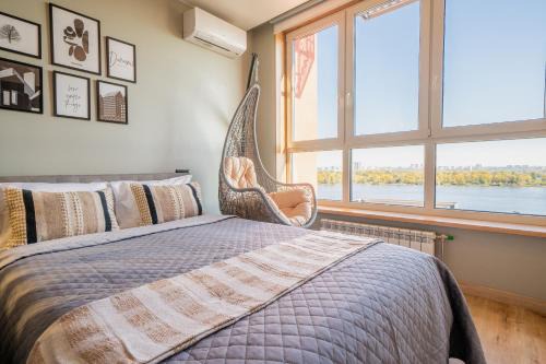 Obolon' Apartment | Видові апартаменти на Дніпро від MYFREEDOM