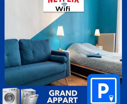 Centre Ville Apartment | 020 CHIC & COSY GRAND APPART 57m2 HYPERCENTRE WIFI SMART TV NETFLIX