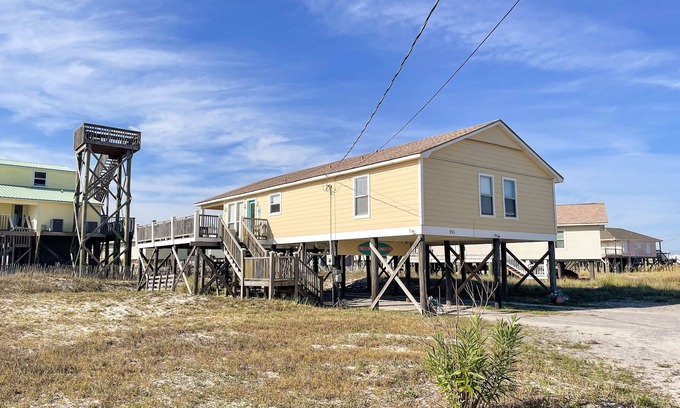 Dauphin Island House | 046 Our Beach House - Three Bedroom/two bath Gulf View home on Dauphin Island.