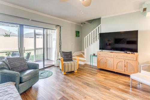 North Myrtle Beach Apartment | 1 Mi to Cherry Grove Beach Quiet Escape with Deck