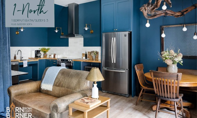 Nashville Apartment | 1-North: Cozy 1BR Retreat in Downtown Nashville, IN