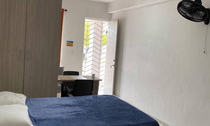 Riohacha Apartment | 10 minutes walking to the beach! Couple sized apartment with a living room.