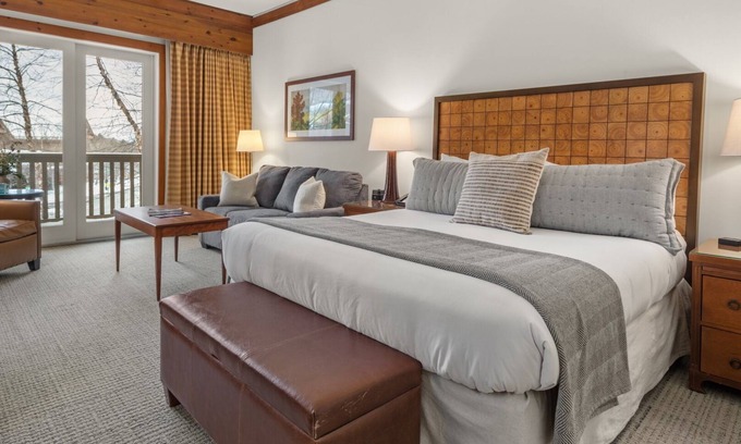 Stowe Area House | 1214 * The Lodge At Spruce Peak | Ski in Ski Out | Studio | Spruce Peak Village Views 2nd floor