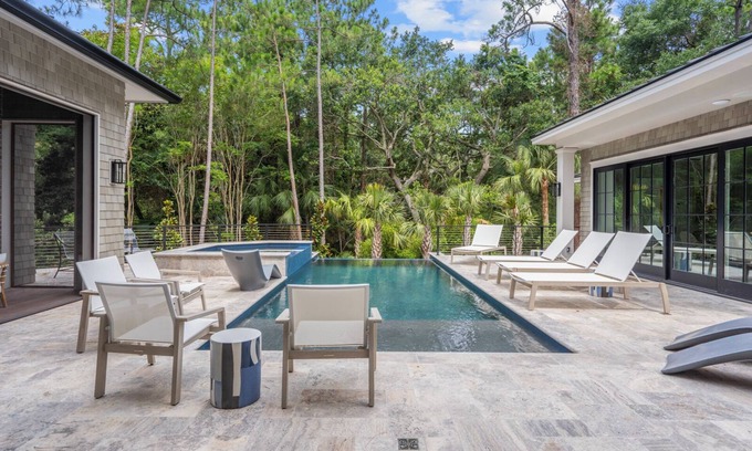 Vanderhorst Plantation House | 194 Ballybunion: Newly Built 6BR Home, Private Pool, Short Walk to Beach