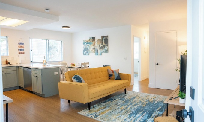 Oceanside Apartment | 1Block from beach - Steps from restaurants & shops