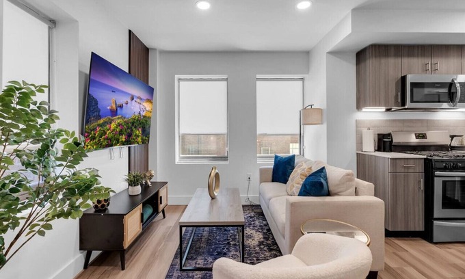 Deco District Apartment | 1BR Near BOK Center - Balcony, Gym, Lounge Pet OK