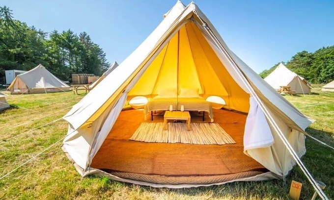 Llanfaethlu Cabin | 2 'Alya' Bell Tent Glamping Anglesey North Wales
