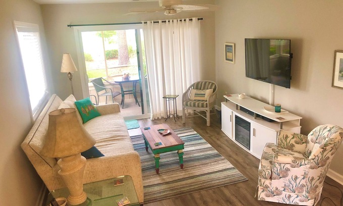 Little River Condo | 2 BR 2 Bath 1st floor condo with a water view, 10 min from beach