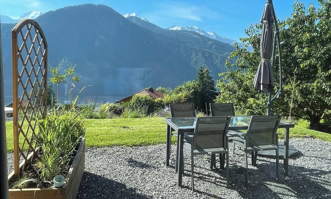 Passy Ski Chalet | 2* GÎTE IN CHALET WITH LARGE TERRACE AND VIEW OF MONT BLANC RANGE.