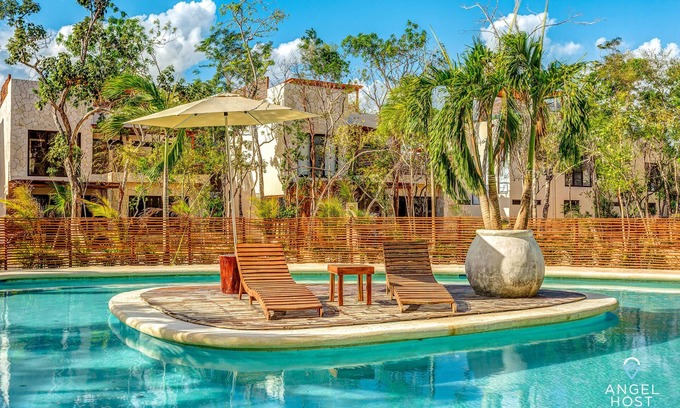 Costa Condo | 2 Private Outdoor Lounge Patios | 2 Cenotes Onsite