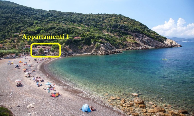 Rio nell'Elba Apartment | 2-Room apartment with terrace overlooking the sea, private parking