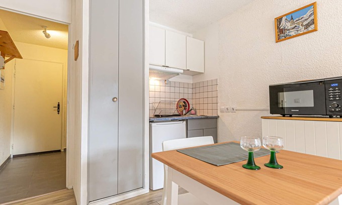 Aussois Apartment | 21m² Studio with Balcony in Aussois, Near Ski Lifts