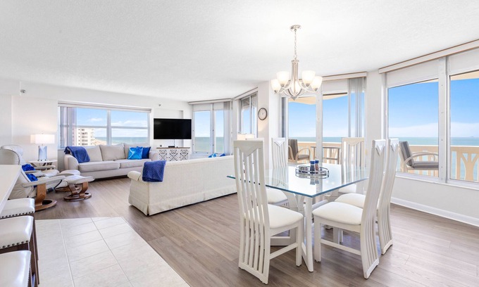 Ormond-by-the-Sea Condo | 3 bedroom ocean front condo with panoramic ocean views! 10th floor-VanLee1001
