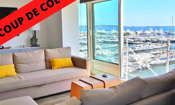 Golfe Juan Apartment | 3 P Gulf Juan Sea view Fantastic view Wifi Clim 4/6 pers Classified Meublé Tourisme