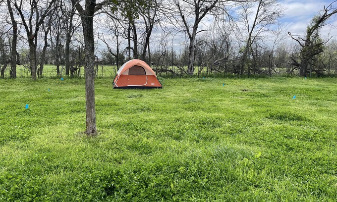 Waco RV Rental | 3 Person Tent on Waco Farm C5