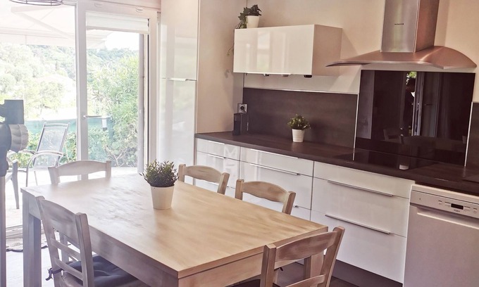 Menton House | 3-room apartment of 80 m2 in a villa with 70 m2 of terrace/garden + jacuzzi