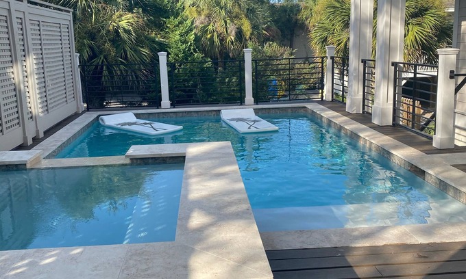 North Forest Beach House | 3rd row Luxury rental - Low Min nights PoolSpa - 75 steps private beach access