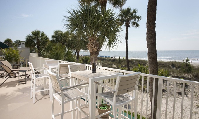 Palmetto Dunes Villa | #4 Beach Villas One-of-a-Kind Oceanfront VILLA! Outdoor Living & No Elevators
