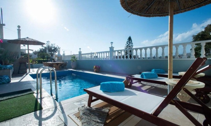 Kalamaki Villa | 4 bedroom house with heated pool, bar and BBQ