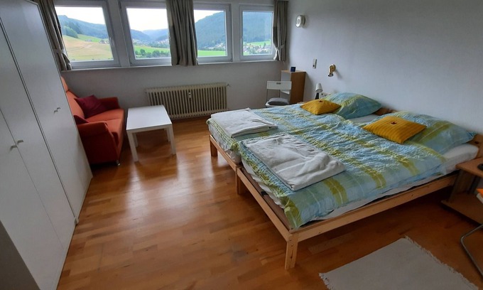 Baiersbronn Apartment | 4-room vacation apartment AIDA, up to 6 pers. + baby, balcony, panoramic view, fully equipped