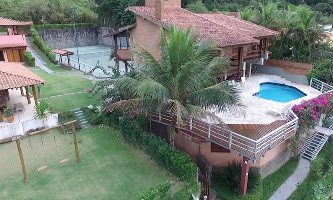 Ubatuba House | 4 suites for up to 15 people+pool+tennis court+large garden