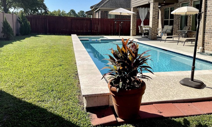 Barker House | 4200 Sqft Resort Style Home with Pool & heated Spa, Game room, Theater room