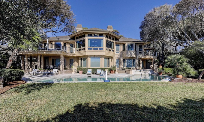 Sea Pines House | 47 S. Beach Lagoon- Oceanfront and PRIVATE w/LARGE 42ft x 24 ft pool.