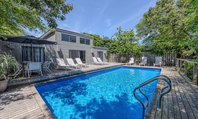Fire Island Pines House | 4Bd 2Ba w/AC & Heated Pool Fire Island Pines Oasis
