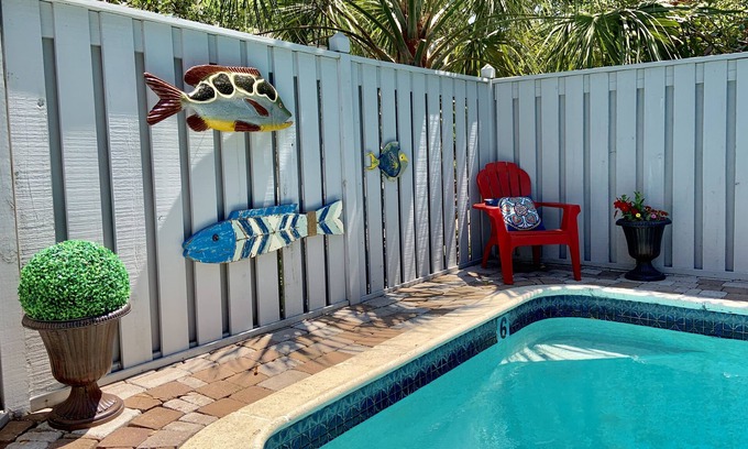 Sea Pines House | 4th row! Refreshed and Ready! 2 min walk to Sea Pines beach! Private pool!