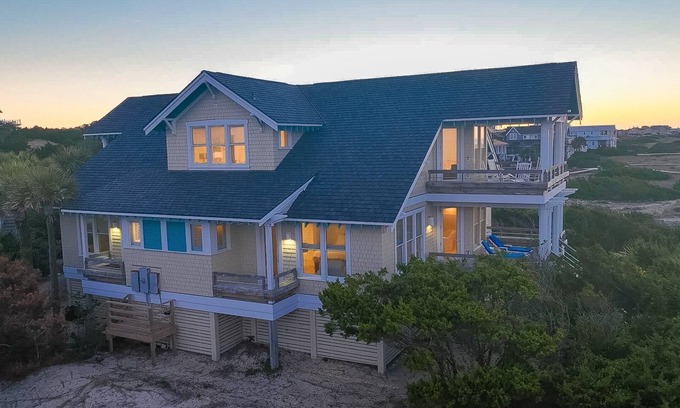 South Beach House | 5 Bedroom/5.5 Bath Oceanfront Retreat w/Private Beach Access