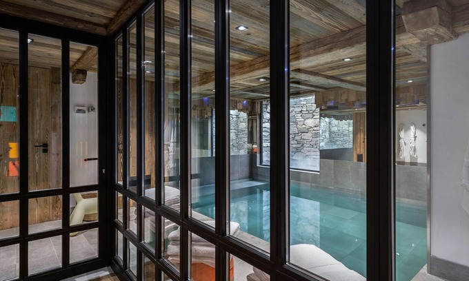 Val-d'Isere Ski Chalet | 5* Design Chalet with pool, hammam, cinema and parking in Val d'Isère