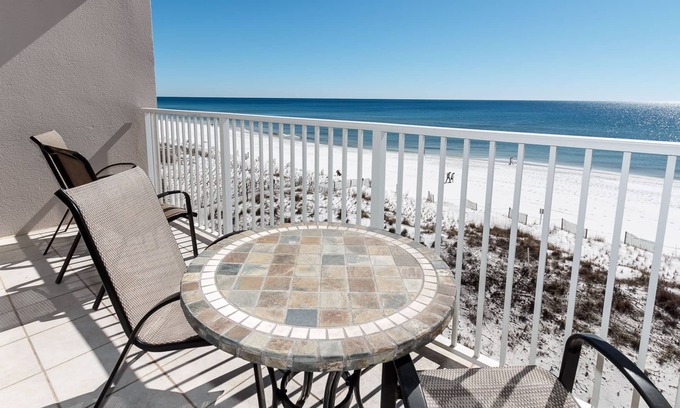 Fort Walton Beach Condo | 502 Island Princess 5TH Fl Gulf Front Balcony View - Free Beach SVC