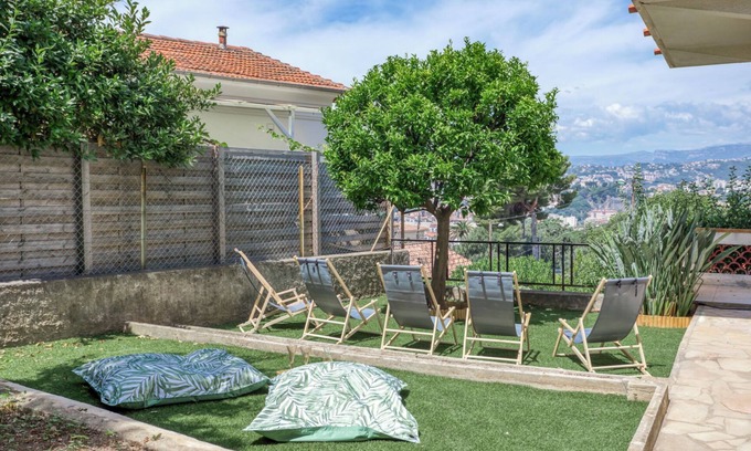 Saint-Roch Villa | #54 Villa Castel Charming 4-bedroom villa with WiFi and AC in lovely Nice